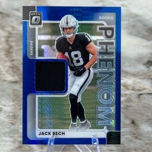 🔥 2025 Jack Bech Panini Donruss Optic Rookie Patch Card. Las Vegas raiders